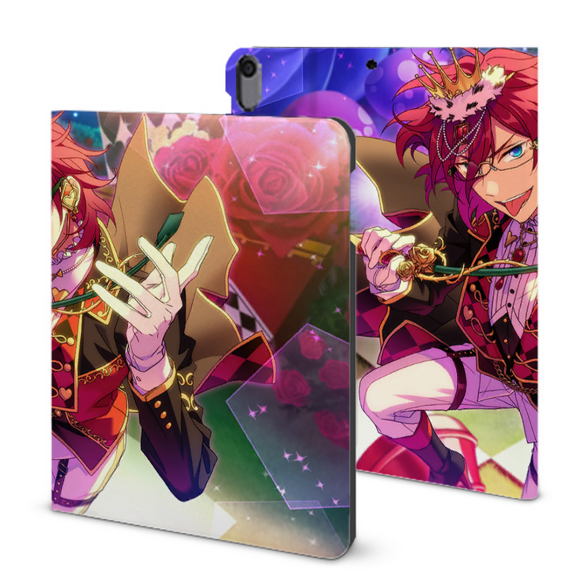 （画像用） あんさんぶるスターズ! Ensemble Stars IPad ケース ブック型 PUレザー TPU 耐衝撃 軽量 薄型 ペン収納なし 全面保護 IPad 各モデル対応